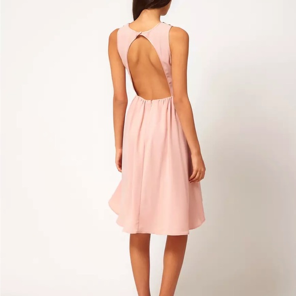 ASOS PETITE Exclusive Dress With Embellished Neck And Hi Lo Hem black - Picture 2 of 8